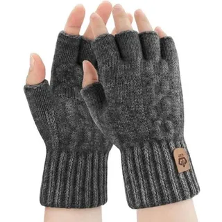 Thermische Fingerlose Handschuhe für Damen und Herren - Strick
