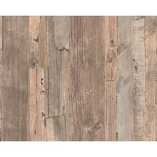 A.S. Création Vliestapete Best of Wood`n Stone 10,05 m x 0,53 m 954053 beige/braun