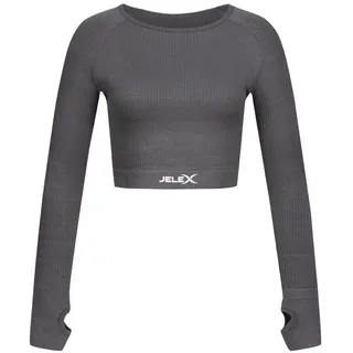 JELEX Sporttop JELEX "Amelia" Damen Fitness Langarm Top grau XL