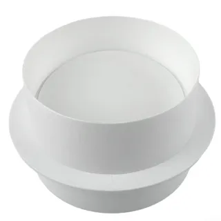 Weißes PVC-Rückschlagventil, Dunstabzugshaube, Küchen-Zugluftstopper, für Badezimmer, Küche, rundes Rohr, Rückzugdämpfer (120 mm)