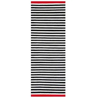 Läufer Rosemary Fabula Living schwarz/beige, Designer Lisbet Friis, 90x0.4x0 cm