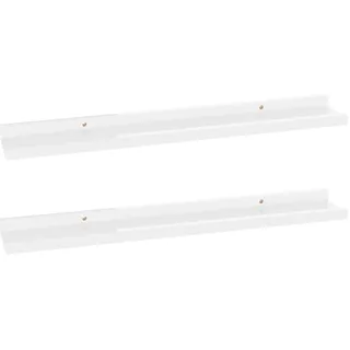 vidaXL Wandregal 60 x 9 x 3 cm Hochglanz-Weiß