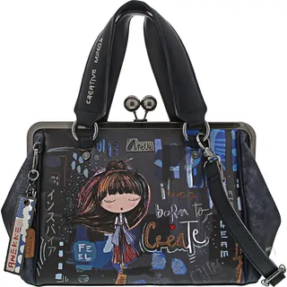 Anekke - Mundstücktasche für Damen - Umhängetasche aus Kunstleder mit Griffen, Taschen und zeitgenössischer Umhängetasche - Accessoires und Accessoires für Damen - Maße 30x20x14 cm, bunt - 29 x 20 x 14 cm