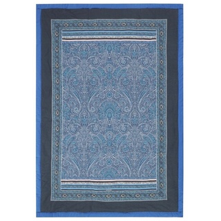 Plaid MASER, Bassetti, aus reiner Baumwolle blau 270 cm x 250 cmGUTEMARKEN