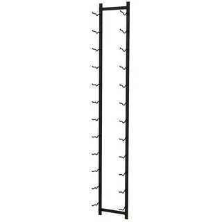 COSTWAY Weinregal Metallenes Wandflaschenregal, 1-tlg., für Küche, Esszimmer Schwarz schwarz 22 cm x 145 cm x 13.5 cm
