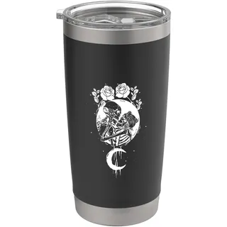 Occult Moonrose Witchcraft Hexe Pärchen Okkult Gothic Doppelwandiger Edelstahl-Thermobecher