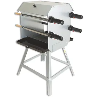 ACTIVA Mutzbratengrill I Premium Mangal Grill inkl. inkl. batteriebetriebem Motor & Spieße I Robuster Holzgrill für ein einzigartiges Grillerlebnis, aus Legierter Stahl