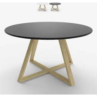 Ahd Amazing Home Design - Niedriger runder Tisch im skandinavischen Stil 80cm Krize - Schwarz