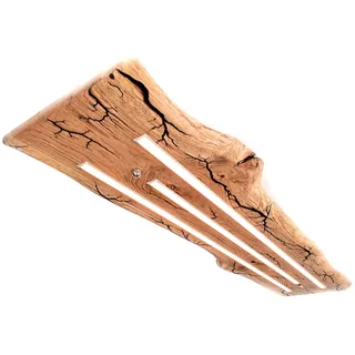 FRIESENLICHT CONY Design LED Deckenleuchte Deckenlampe Holz mit Baumkante Wild Eiche Leuchte Massiv Dimmbar Lichtenberg Figuren Blitz (1033)