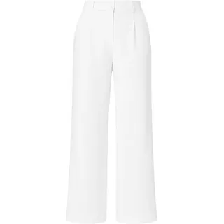 Palazzohose Damen-Marlenehose mit elastischem, hohem Bund ekru-weiß 44 - 44