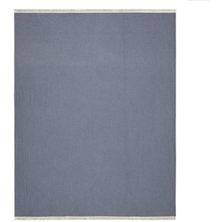 Bassetti Plaid Baggy, Blau, Textil, Ornament, 125x170 cm, Oeko-Tex® Standard 100, Double face, Wohntextilien, Decken, Plaids