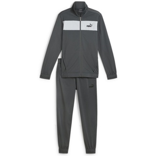 PUMA Herren Trainingsanzug - Poly Suit cl, Tracksuits, Polyester, Logo, einfarbig Grau L