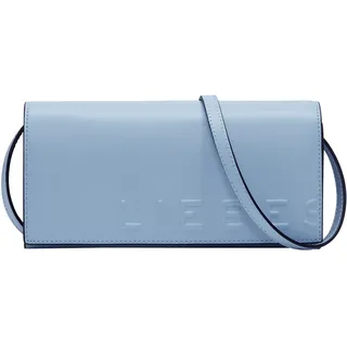 Mini Bag LIEBESKIND BERLIN "Crossbody XS PAPER BAG LOGO CARTER" Gr. B/H/T: 21 cm x 10 cm x 2 cm, blau (breath) Damen Taschen Handtaschen kleine Tasche, Clutch, zertifiziert nach Leather Working Group