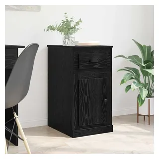 vidaXL Seitenschrank 40 x 50 x 75 cm Schwarz/Eichen-Optik
