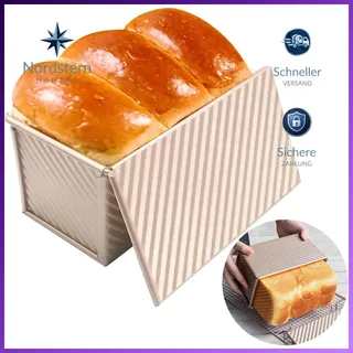 Brotbackform mit Deckel Antihaft Kastenform 1lb-450g für Toastbrot Gebäck Kuchen