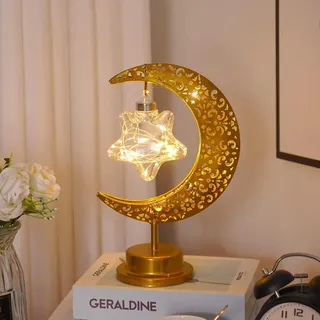 Led Ramadan Dekolampe In Mondform – Warmweißes Stimmungslicht Für Wohnzimmer, Schlafzimmer & Iftar-tisch