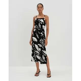 Someday Midikleid aus Viskose-Leinen-Mix Modell QUALEZA Black, 36