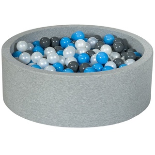 Bällebad Playground + 450 Perlenbälle, grau, hellblau