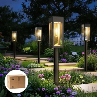 Philips 8 Stück Solarlampen für Außen Garten, 3000K Warmweiß Solar Gartenleuchten, Wasserdicht Außenbeleuchtung Wegeleuchte Deko für Hof, Weg, Terrasse, Rasen