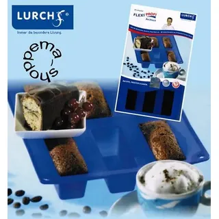 LURCH Silikon Backform Kuchenform Mini Kastenform 17 cm x 30 cm Blau 9 Kuchen