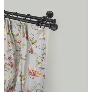 GARESA Vorhangstange Kugel 2-läufig Ø 16 mm 160 cm Schwarz