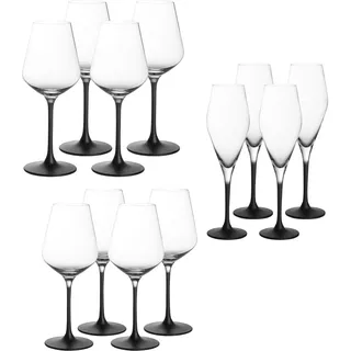 Villeroy & Boch Manufacture Rock Wein- und Sektgläser 12er Set Gläser