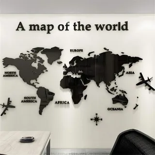 3D DIY Weltkarte Wandaufkleber Kristalldekoration Büro Studie Wohnzimmer Sofa Hintergrund Wandaufkleber Dreidimensionale Wanddekoration Wandbilder Wandsticker Wandtattoo