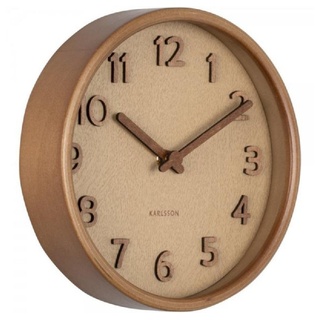 Karlsson Uhr Wanduhr Pure Wood Grain Sand Brown (20cm)
