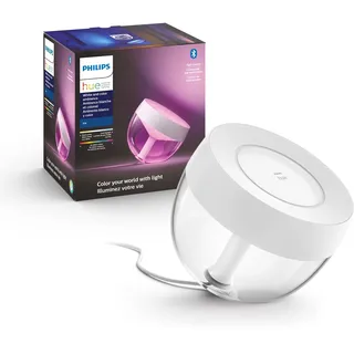 Philips Hue Iris-Lampe, kabelgebunden, dimmbar, Bluetooth, Kompatibel mit Alexa, Google, Apple HomeKit, Weiß und Farbe