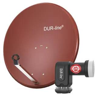 DUR-line MDA 80 Rot - Digiatale 4 Teilnehmer Satellitenschüssel Komplett-Anlage ...