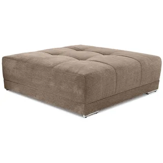 luma-home schönes für dein zuhause Polsterhocker XXL Cord 120 x 39 x 120 cm Braun Taupe