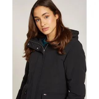 Tommy Jeans Wintermantel TJW TECHNICAL DOWN PARKA mit Logostickerei schwarz M (38)
