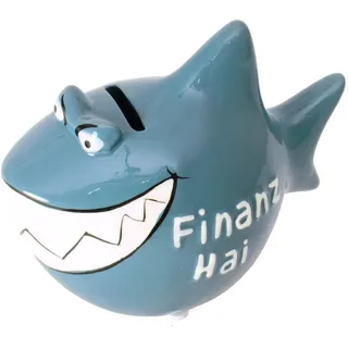 KCG Spardose Sparschwein Sparhai klein Finanzhai