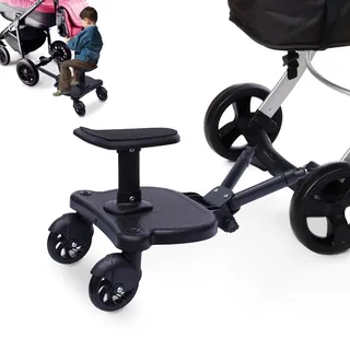 Buggy Board mit Sitz,buggy board,trittbrett für kinderwagen universal,Universelles Kinderwagen-Trittbrett,flexibel verstellbar, kompatibel mit den meisten Kinderwagen,Bearing 25KG
