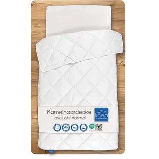 LINEA by böhmerwald - exclusive - Kamelhaardecke leicht, 200x200, 100% Kamelhaar, Allergiker geeignet, selbstreinigend, nicht in der Maschine waschbar, in Deutschland produziert