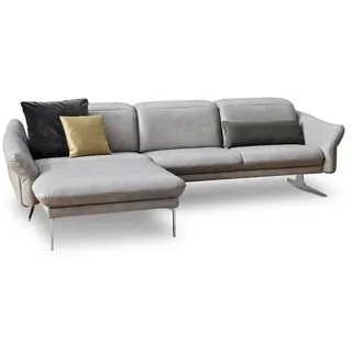 himolla Ecksofa Chieming Leder Grau
