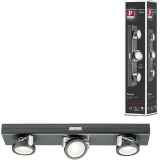 Paulmann LED Unterschrankleuchte Batterie Rotate inkl. Schalter 310x60mm 3x18lm 3000K dimmbar Anthrazit Chrom matt