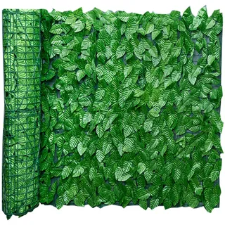 Künstliche Efeu Garten Sichtschutz, 0,5m x 1m/3m Balkon Sichtschutz Rollo, Sichtschutz Balkon Efeu Blätter, Spalier Balkon Sichtschutz, Künstliche Hecken Zaun für Zaun Hinterhof Patio Wand Dekoration