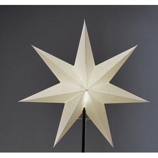 Wechsel-Schirm Weihnachtsstern Frozen von Star Trading, 3D Papierstern Weihnachten in Weiß, Dekostern Ø: 54 cm