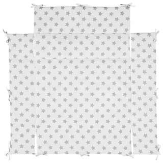 My Baby Lou Laufgittereinlage Grey Stars, Grau, Weiß, Textil, Füllung: Polyester, 100x75 cm, Babymöbel, Laufgitter