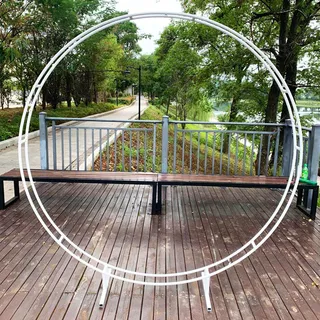 Rosenbogen aus Metall,Runde Ballon Bogen Torbogen Pergola Rankgitter,Kletterpflanzen Rankhilfe Gartenbogen,DIY Gebogene Bögen,Für Arbor Hochzeit Zeremonie Party Dekor Geburtstagsfeier Hochzeitstag