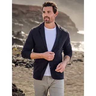 engbers Herren Sweat-Sakko Blau regular uni Reverskragen - 3XL