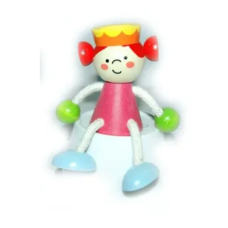 HESS SPIELZEUG Lernspielzeug Holzspielzeug Schwingfigur Prinzessin BxLxH 100x70x120mm NEU bunt