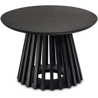 FineBuy Couchtisch Schwarz Massivholz 60 x 60 x 41 cm