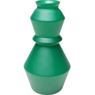 Kare Design Vase Gina, Grün, 30cm (H), Blumenvase für Pampasgras, Glasvase, Deko für Wohnzimmer, Esstisch, Regal, Flur, Recyceltes Glas
