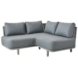 Cane-line Gartensofa-Modul Moments, Rope Grau