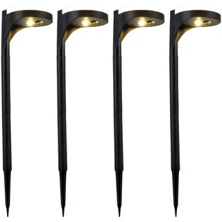 Expo Börse Solarleuchte Kunststoff 11x45 cm 4er Set schwarz