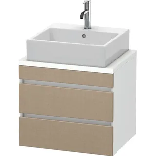 Duravit Waschtischunterschrank 2 Schubkästen 60 x 51,2 x 47,8 cm Leinen/Weiß Matt