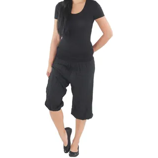 Sotala Damen Pumphose Strandhose Haremshose Hose Aladin Baggy Pluderhose Freizeithose Ballonhose Sommer Capri Bermuda 3/4 Shorts Hose - Einheitsgröße