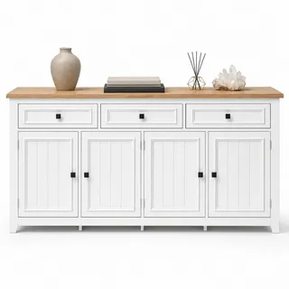 stilvora Kommode 160 x 76 x 35 cm Weiß
